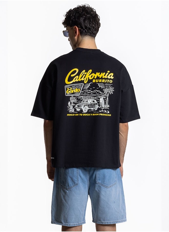 CONTRAST PRINT SOFT T-SHIRT