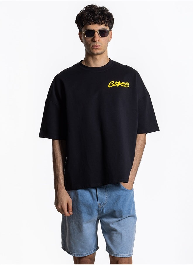 CONTRAST PRINT SOFT T-SHIRT