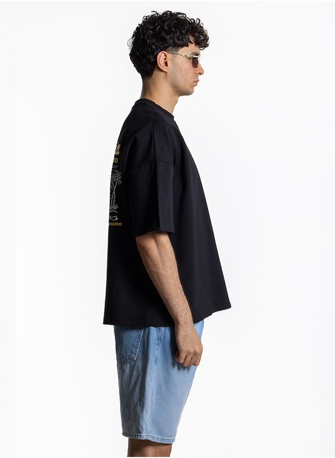 CONTRAST PRINT SOFT T-SHIRT