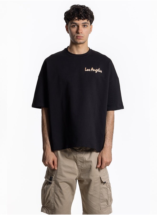 CONTRAST PRINT SOFT T-SHIRT