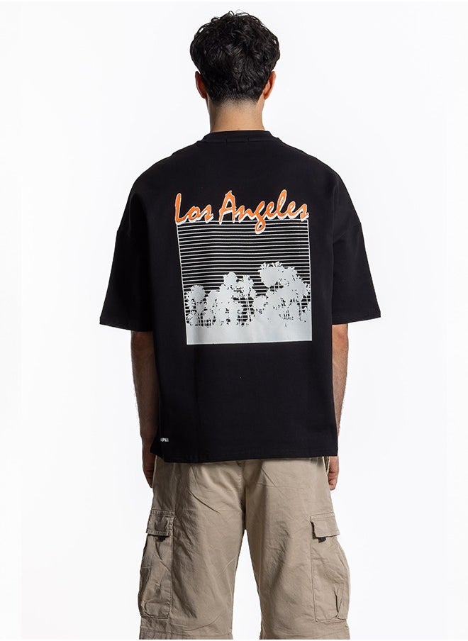 CONTRAST PRINT SOFT T-SHIRT
