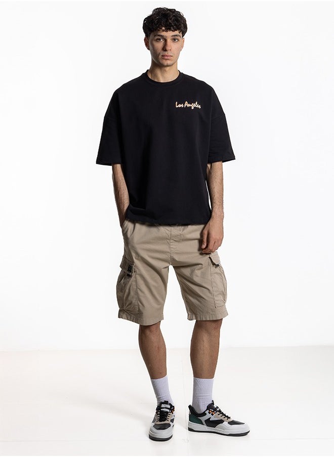 CONTRAST PRINT SOFT T-SHIRT