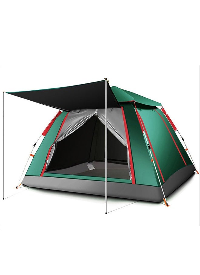 Fully Automatic Quick Opening Camping Tent for 3-4 People, Thickened and Rainproof, Multifunctional Outdoor Shelter (240x240x154cm)