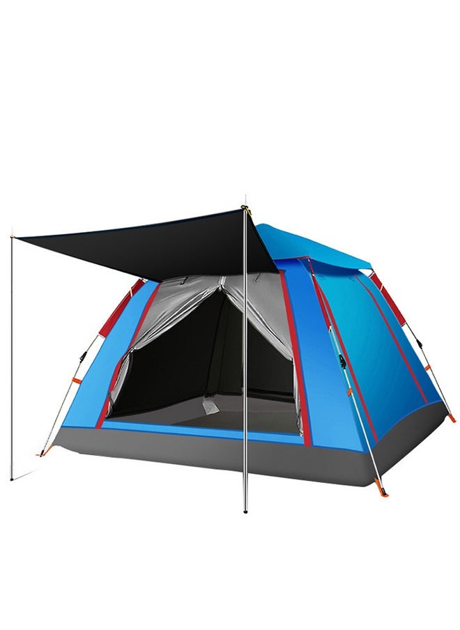 Fully Automatic Quick Opening Camping Tent for 3-4 People, Thickened and Rainproof, Multifunctional Outdoor Shelter (240x240x154cm)