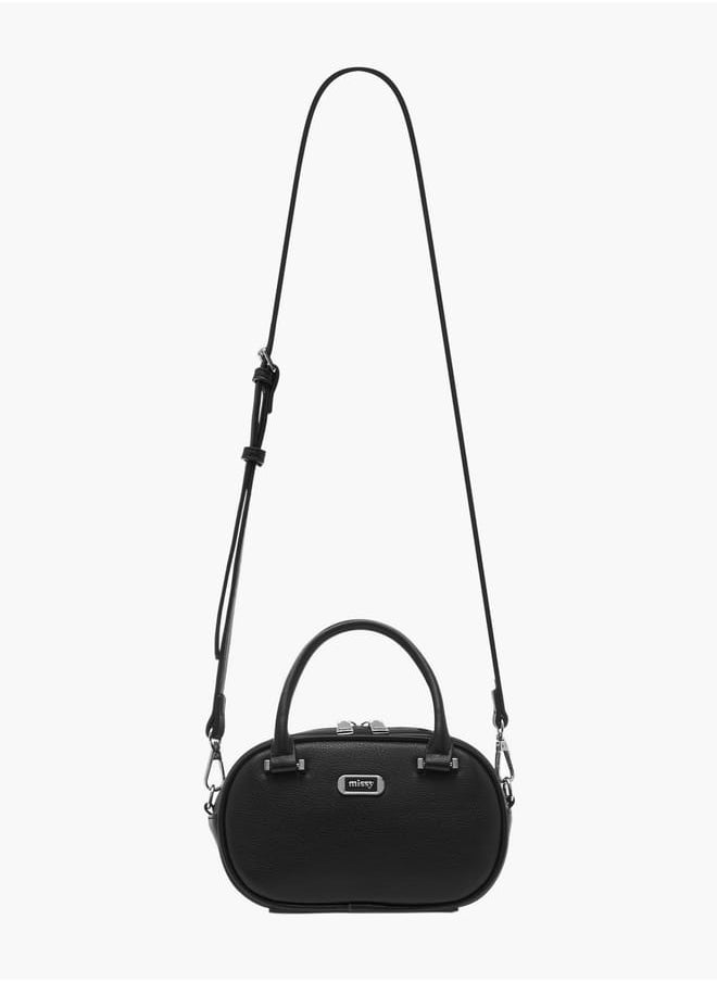 Women Textured Tote Bag with Zip Closure and Adjustable Strap