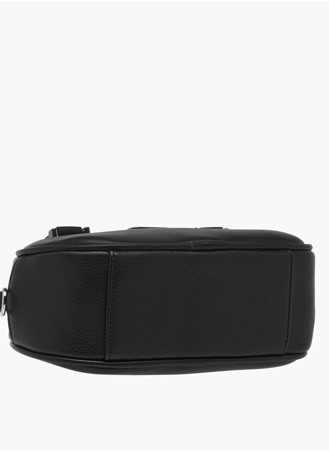 Women Textured Tote Bag with Zip Closure and Adjustable Strap