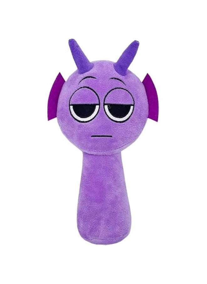 Sprunki Plush,10In Sprunki Game Plush, Realistic Cute Soft Stuffed Animal Doll Pillows Game Fans Boy Girl Kids(Durple)