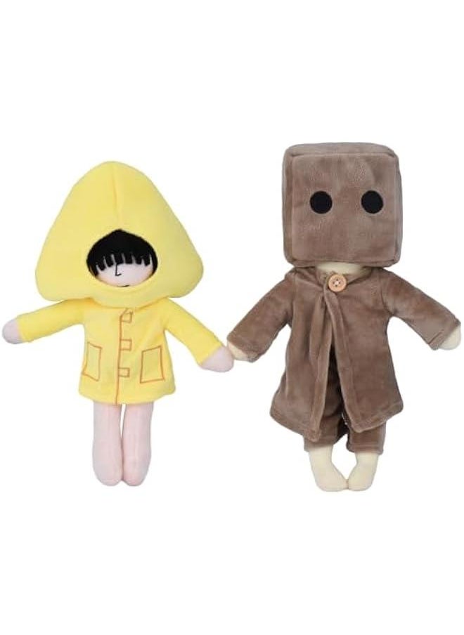 Little Nightmares Plush, Six & Mono Stuffed Plush Doll, 11.8 inch Plush Toy for Game Fans