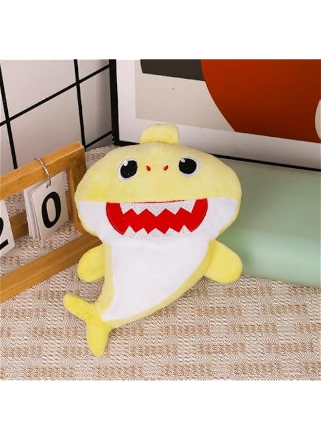 8.6 Baby Cute Shark Plush Toy for Kids - Interactive Soft Stuffed Animal Shark Plushie Doll Toy, Shark  Birthday Gift, Home Decor for Boys and Girls (Yellow)