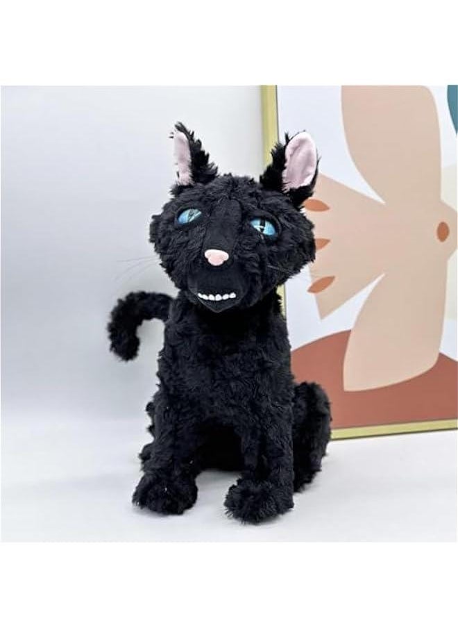 12” Black Cat Plush, Cat Monster Stuffed Animal Pillow Doll Toy, Black Cat Plushies Gift for Fans Kids Girlfriend Birthday  Mother's Day