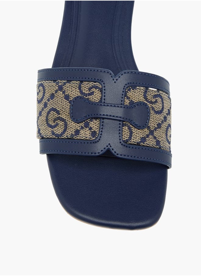 Womens Textured Slip-On Sandals