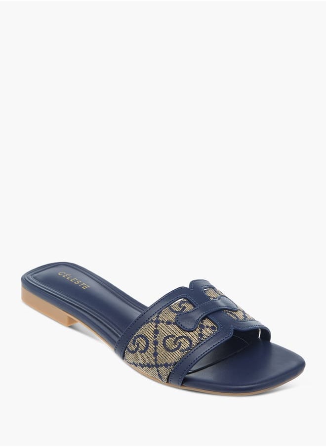 Womens Textured Slip-On Sandals