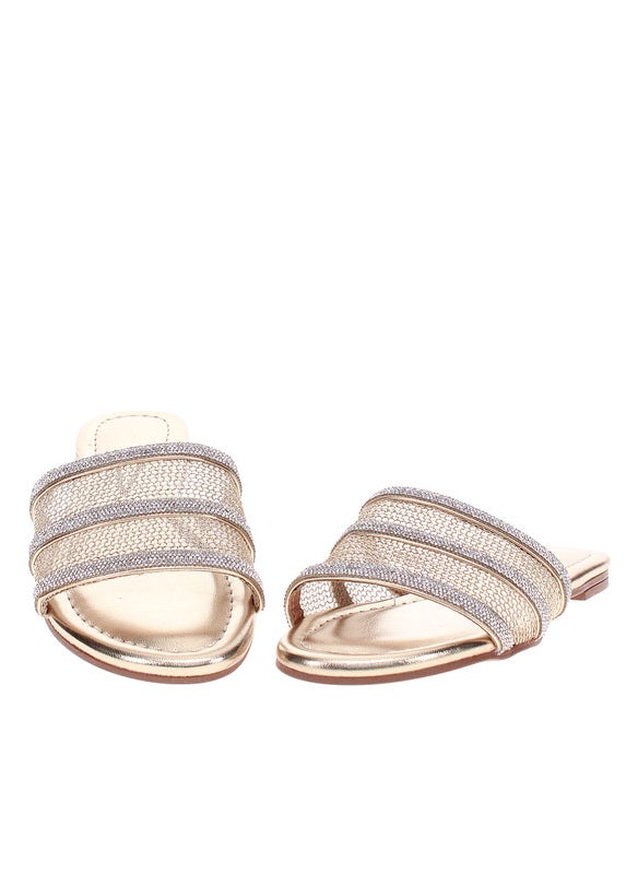 Vizzano Ladies Flat Sandals Gold | Made In Brazil