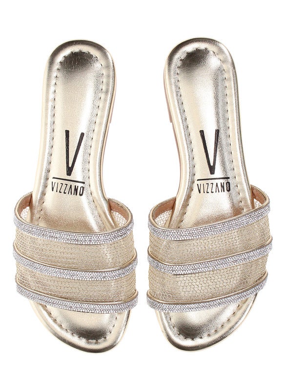 Vizzano Ladies Flat Sandals Gold | Made In Brazil