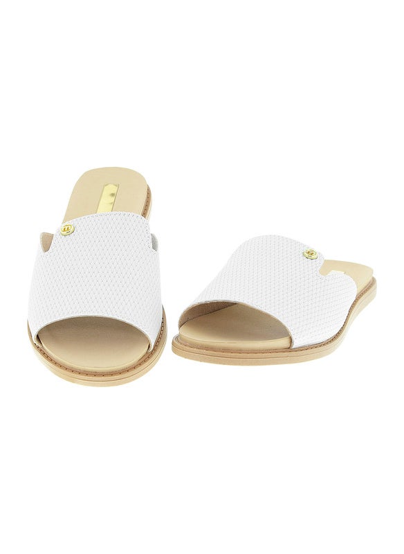 Moleca Ladies Flat Sandals Off White | Made In Brazil