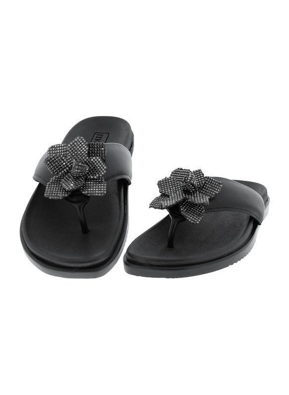 Moleca Ladies Flat Sandals Black | Made In Brazil