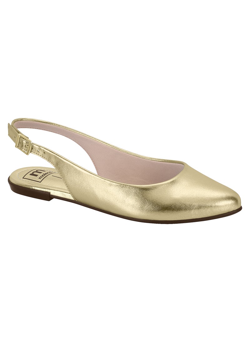 Moleca Ladies Sandals With Back Strap Gold | Made In Brazil