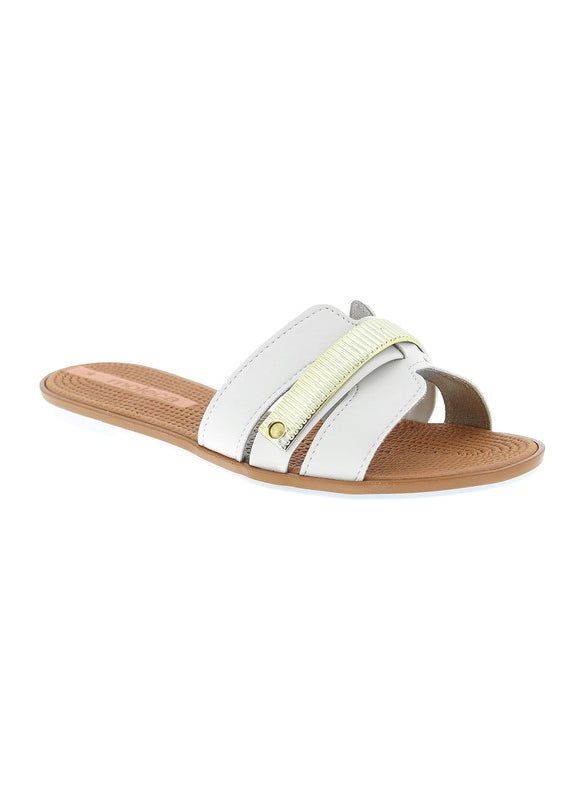 Moleca Ladies Flat Sandals Off White | Made In Brazil