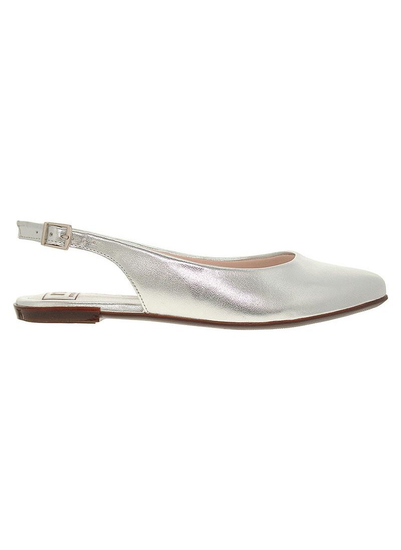 Moleca Ladies Sandals With Back Strap Silver | Made In Brazil