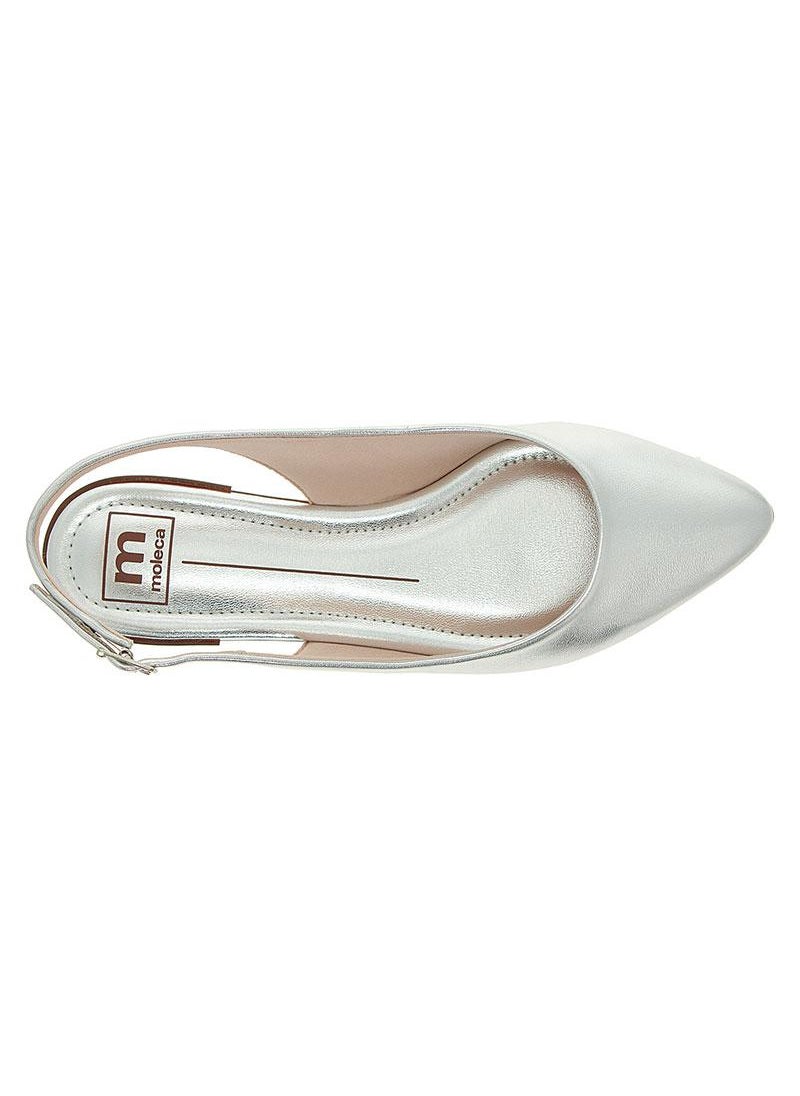 Moleca Ladies Sandals With Back Strap Silver | Made In Brazil