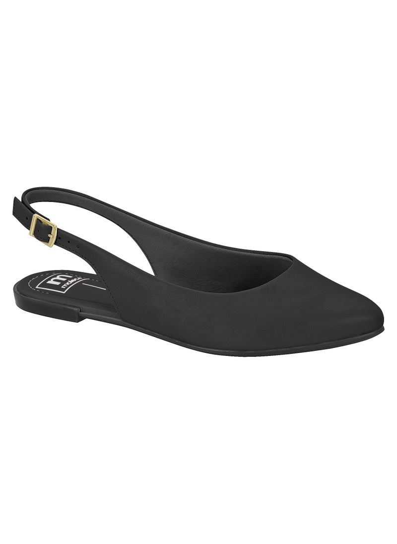 Moleca Ladies Sandals With Back Strap Black | Made In Brazil