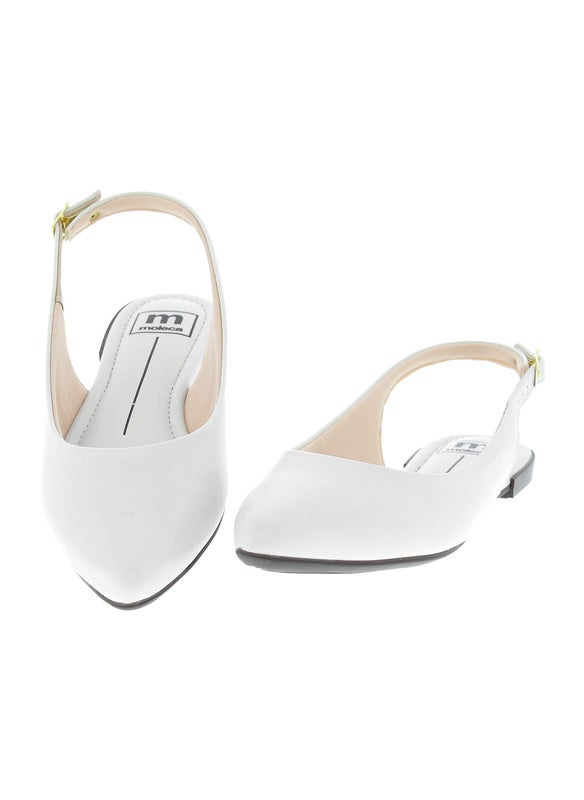 Moleca Ladies Sandals With Back Strap Off White | Made In Brazil