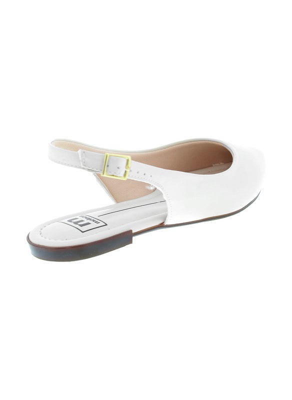 Moleca Ladies Sandals With Back Strap Off White | Made In Brazil