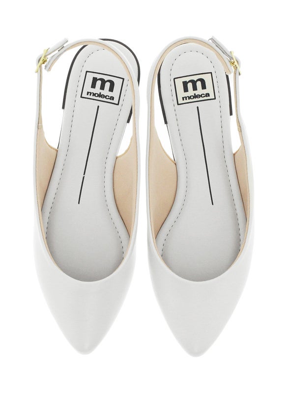 Moleca Ladies Sandals With Back Strap Off White | Made In Brazil