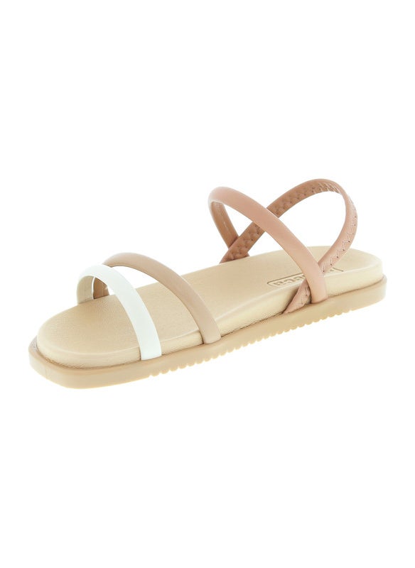 Moleca Ladies Sandals With Back Strap Nude | Made In Brazil