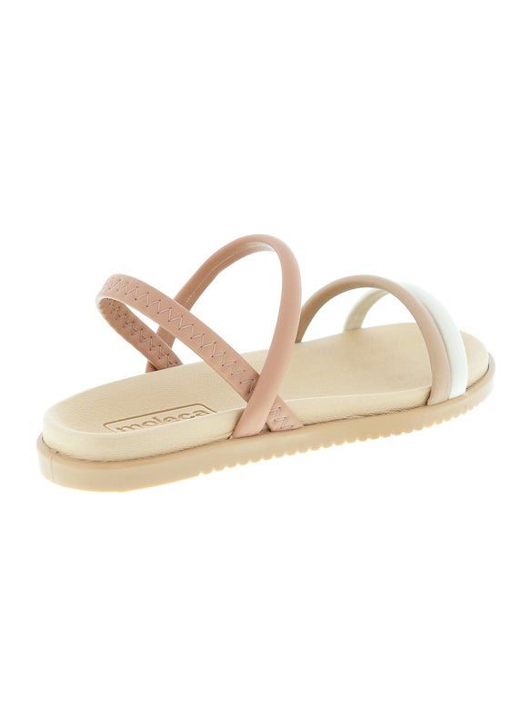 Moleca Ladies Sandals With Back Strap Nude | Made In Brazil