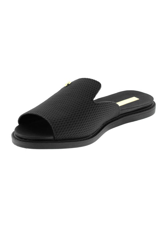 Moleca Ladies Flat Sandals Black | Made In Brazil