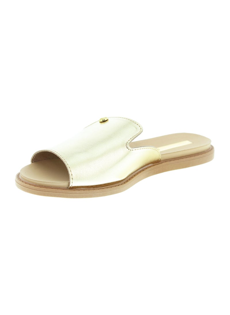 Moleca Ladies Flat Sandals Gold | Made In Brazil