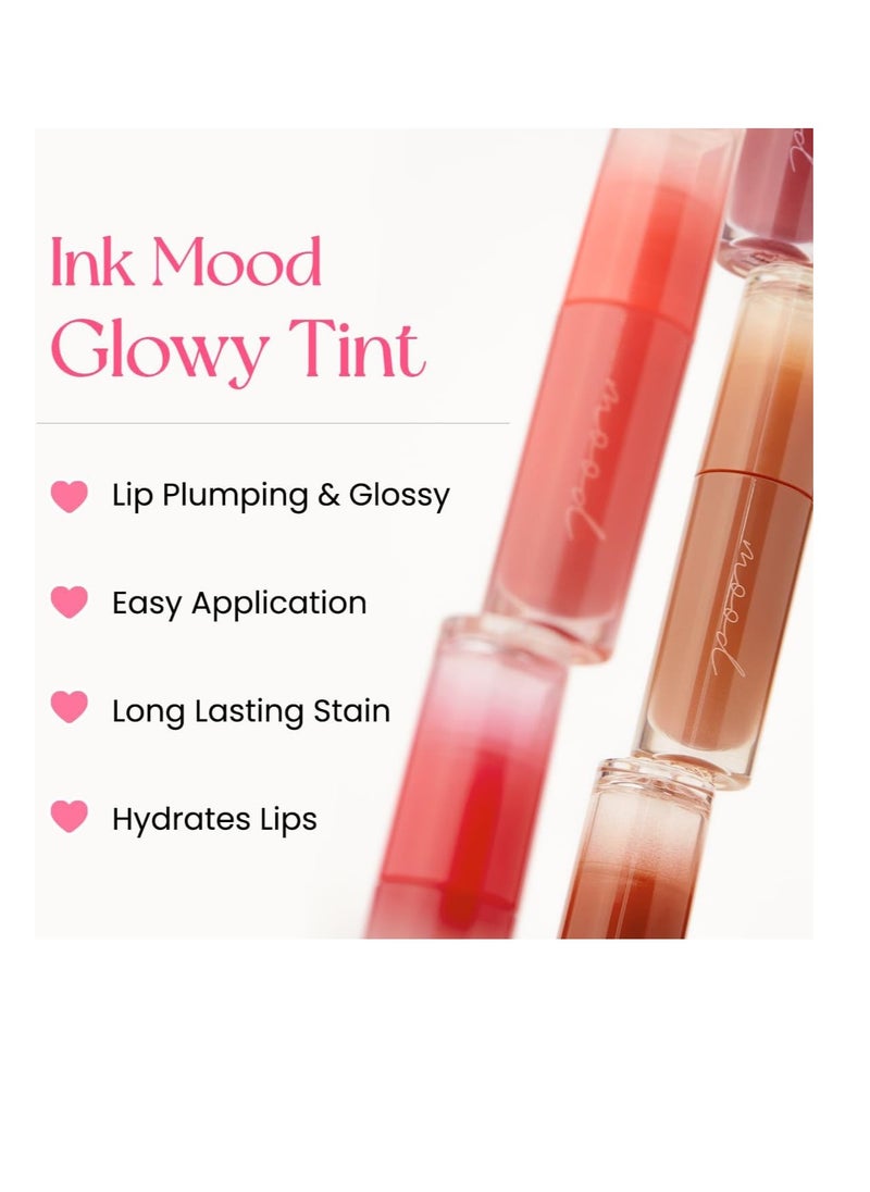 PERIPERA Ink Mood Glowy Tint,03 ROSE IN MIND | Lip-Plumping