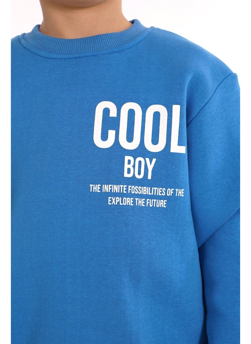 Cool Boy Printed Saxe Color Boy Sweat