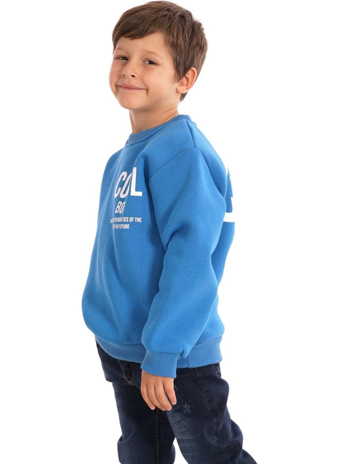 Cool Boy Printed Saxe Color Boy Sweat