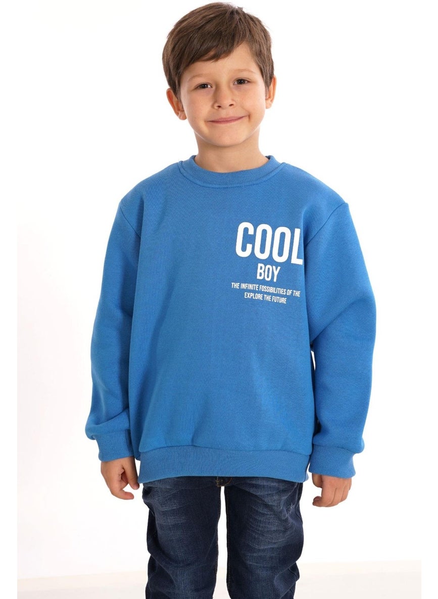 Cool Boy Printed Saxe Color Boy Sweat