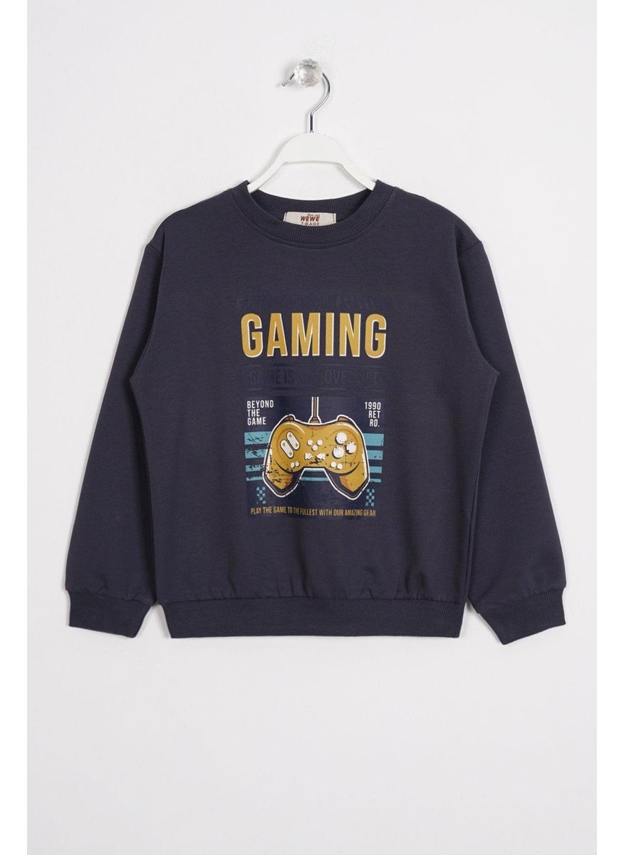 Gaming Printed Smoke Color Boy Sweatshirt