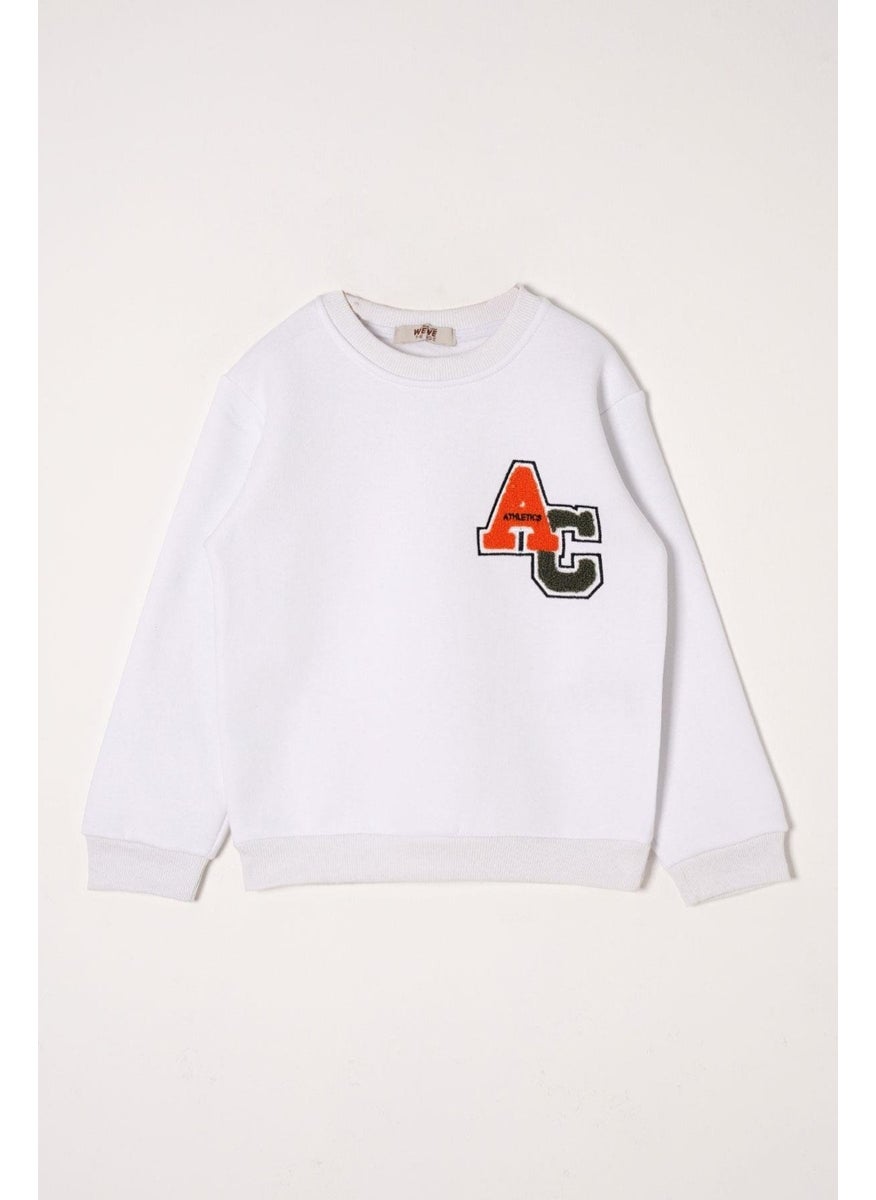 Suzene Ac Embroidered White Color Boy Sweater