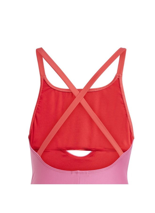 adidas colorblock x-back kids women swimsuit