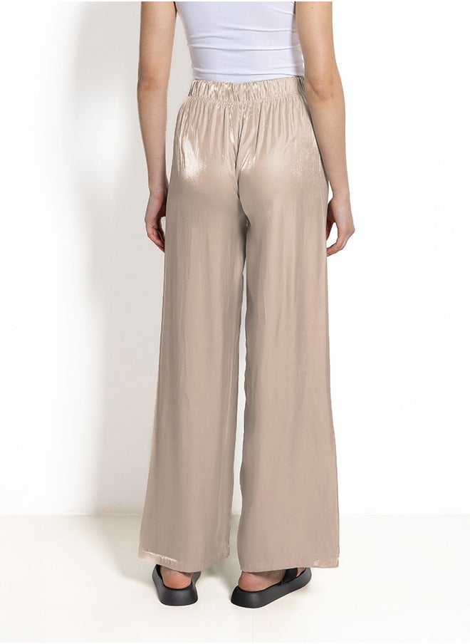 SATIN WIDE-LEG TROUSERS