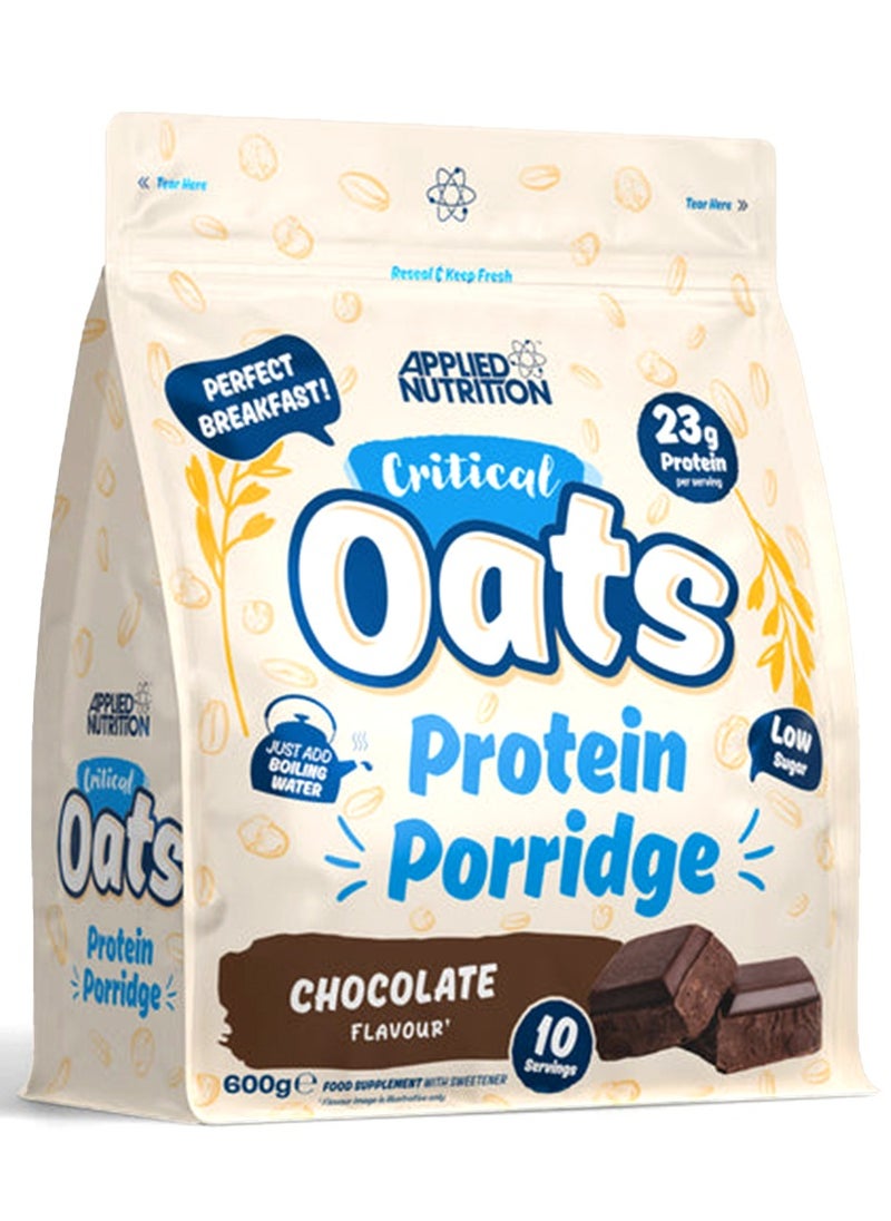 Critical Oats Protein Porridge – 600g Chocolate Flavour, High-Protein Breakfast, Supports Muscle Growth & Recovery