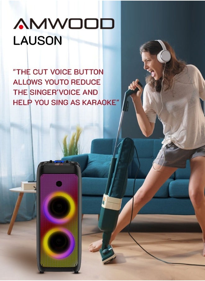 Lauson PORTABLE ACTIVE PARTY LIGHTS SPEAKER