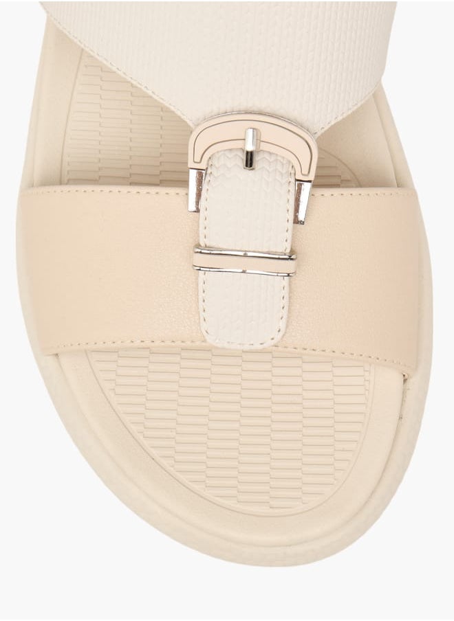 Men Buckle Accent Slip-On Arabic Sandals