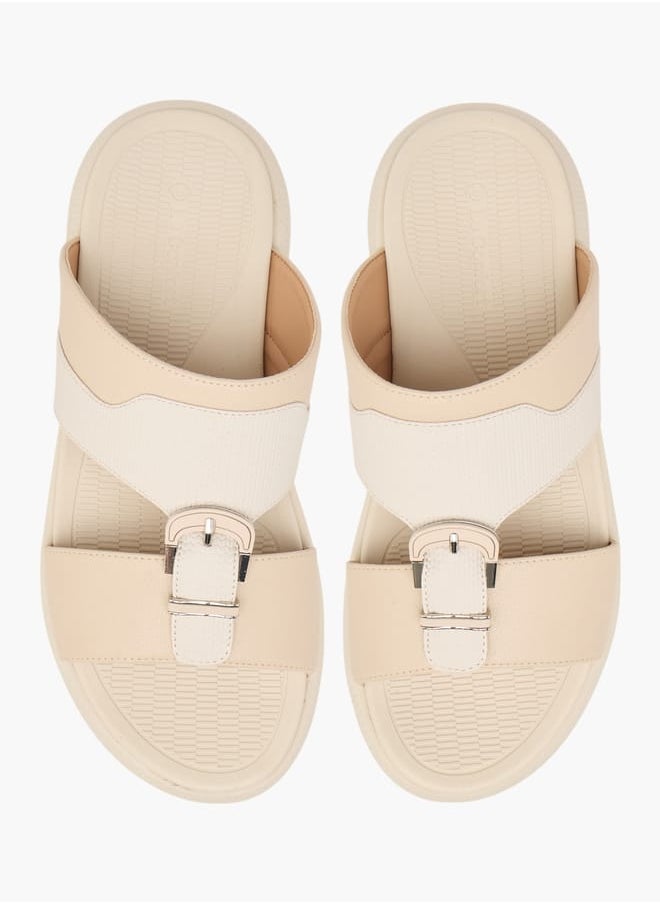 Men Buckle Accent Slip-On Arabic Sandals