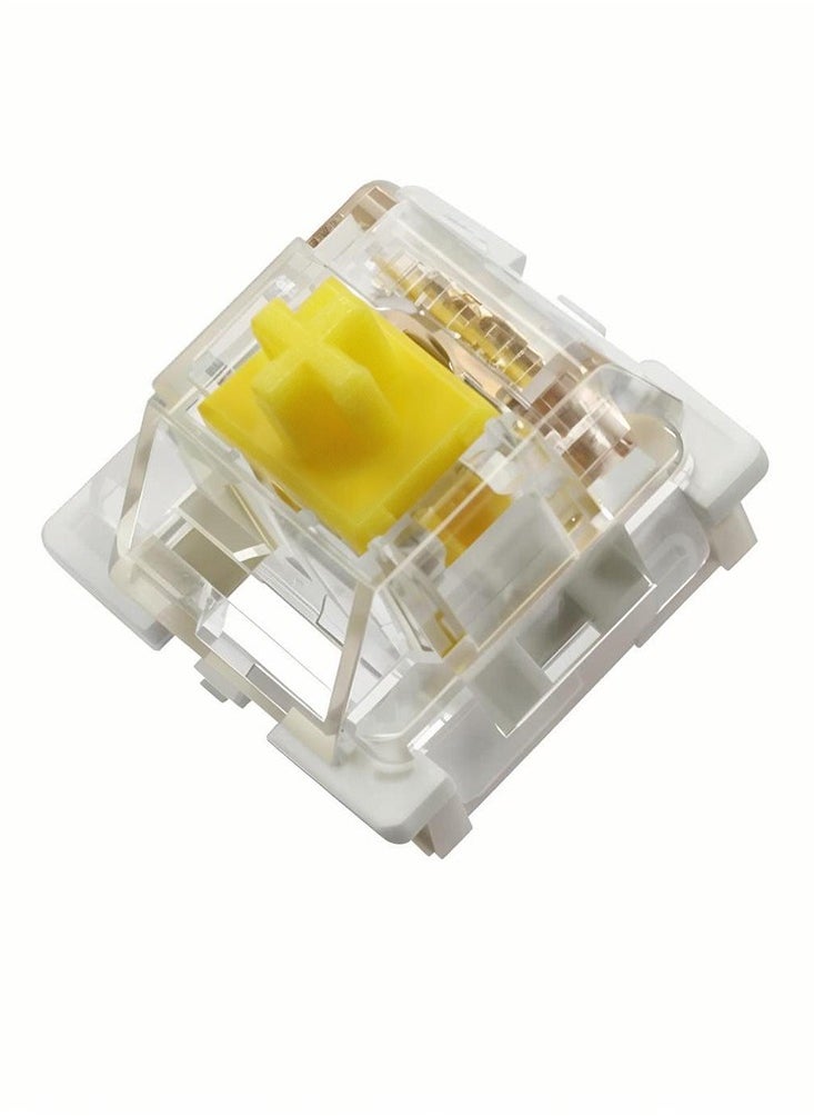 110pcs Yellow 3-Pin Linear-Tactile Mechanical Axles Ultra-Quiet Office keyboard Switches with SMD RGB Compatibility