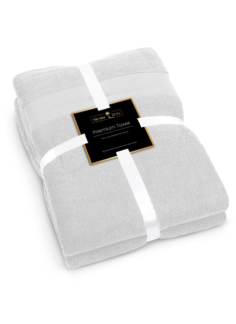 Jumbo Bath Sheet 600GSM Hotel Spa Towel Extra Large 90x180cm (35x70 inches) Ultra Soft & highly Absorbent, Durable, Quick Dry Thick Super Soft Luxury Hotel Quality (Gift Pack)