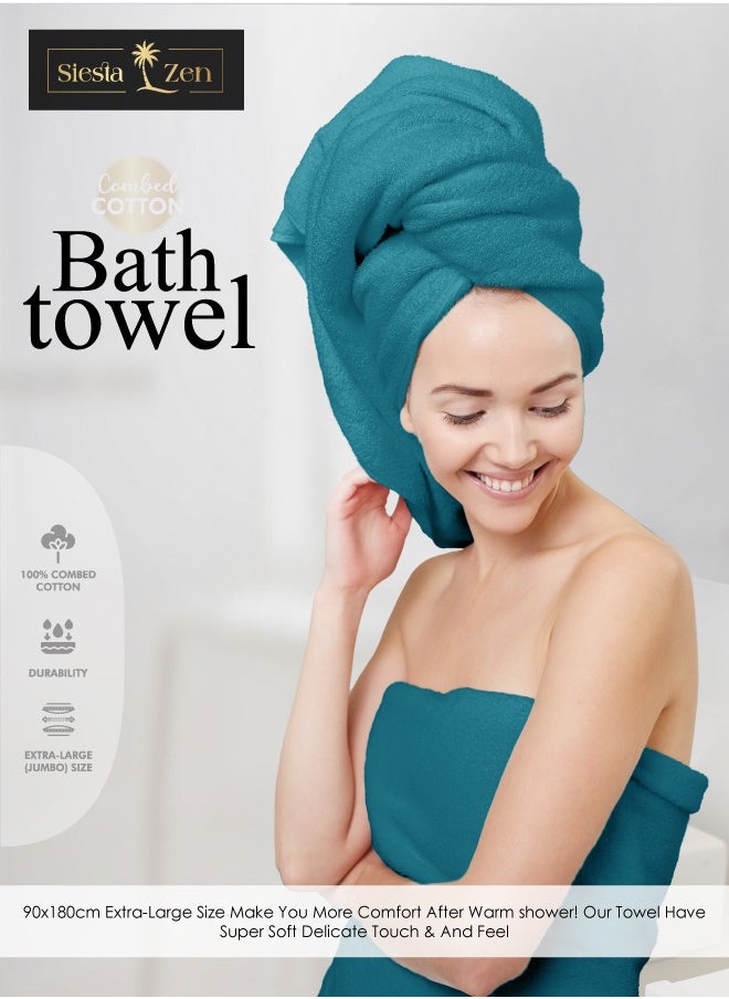 Jumbo Bath Sheet 600GSM Hotel Spa Towel Extra Large 90x180cm (35x70 inches) Ultra Soft & highly Absorbent, Durable, Quick Dry Thick Super Soft Luxury Hotel Quality (Gift Pack)