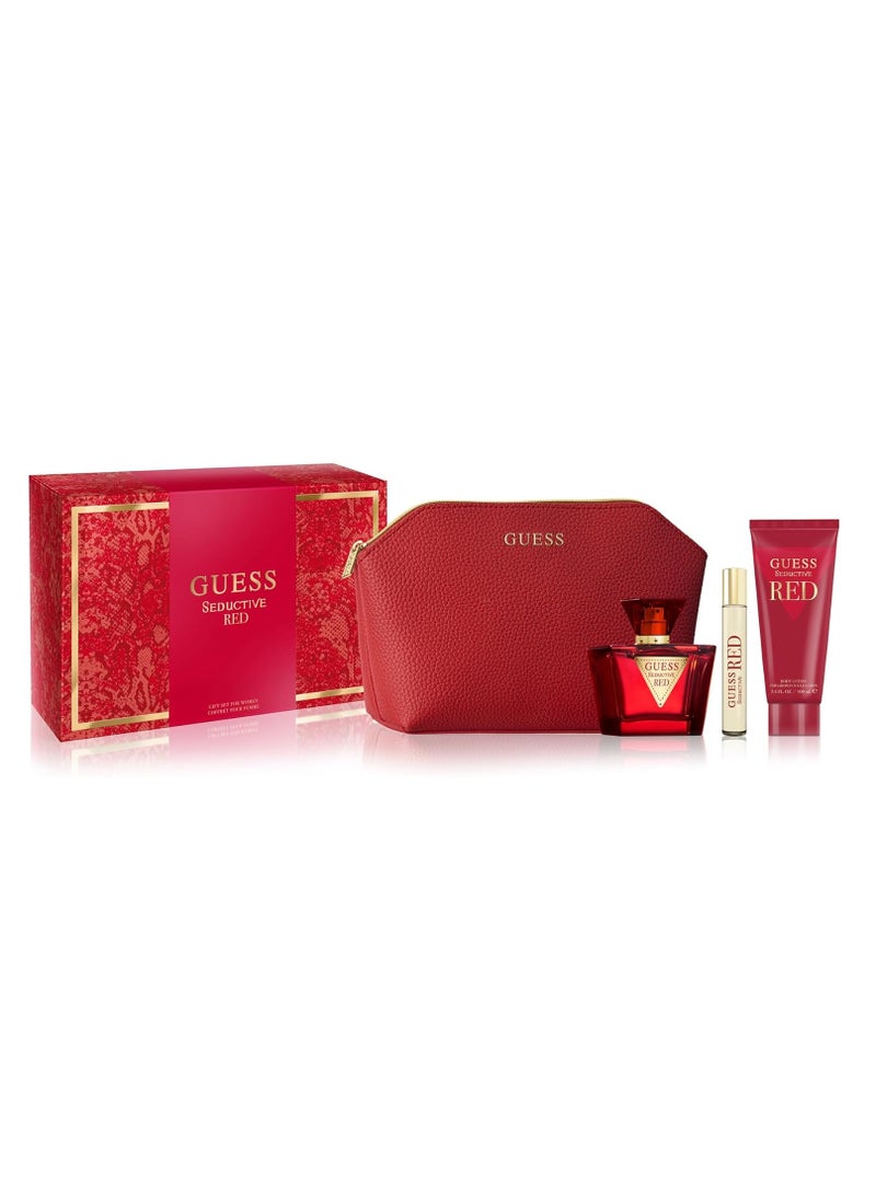 Seductive Red For Women EDT Gift Set 4 PCS