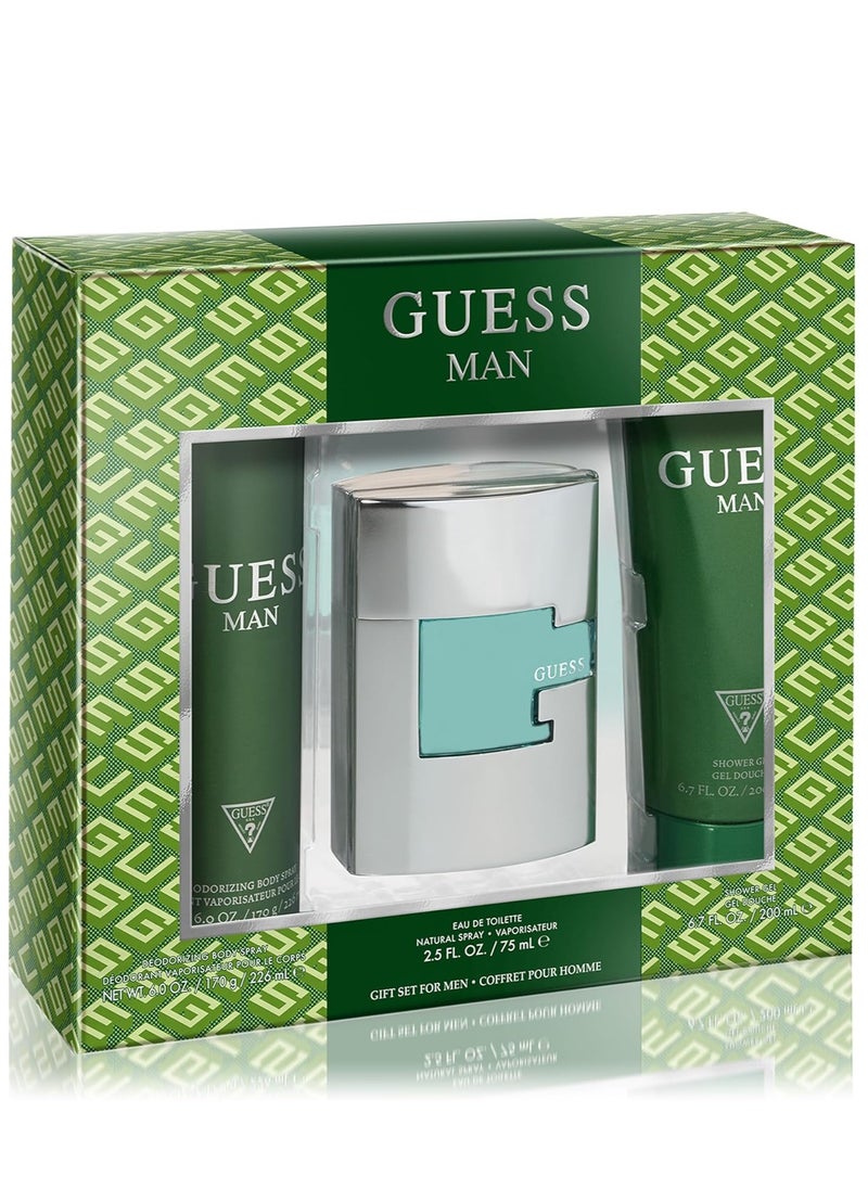 Green For Men EDT Gift Set 3 pcs