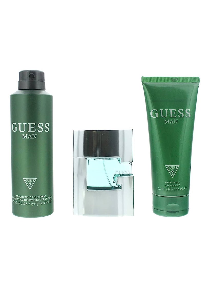 Green For Men EDT Gift Set 3 pcs